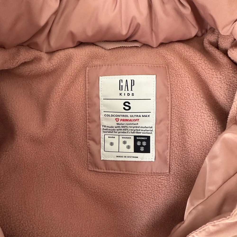 GAP Pink Long Puffer Jacket for Kids